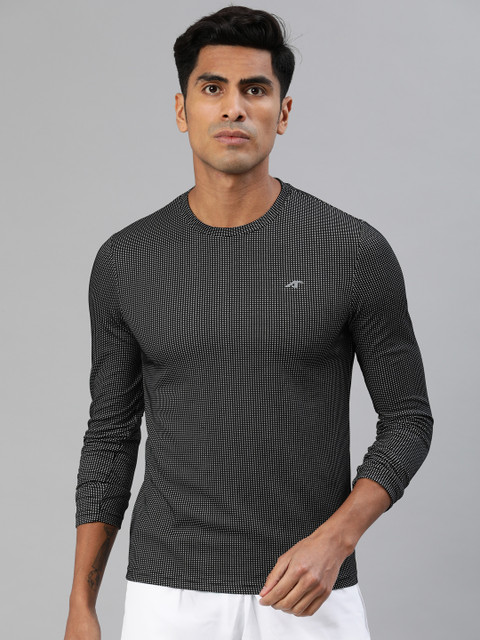 

Alcis Men Black & Green Slim Fit Printed Round Neck T-shirt