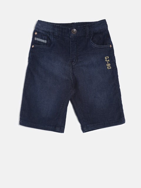

Gini and Jony Boys Blue Solid Regular Fit Denim Shorts
