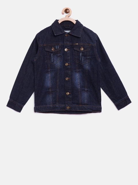 

Gini and Jony Boys Navy Blue Washed Denim Jacket