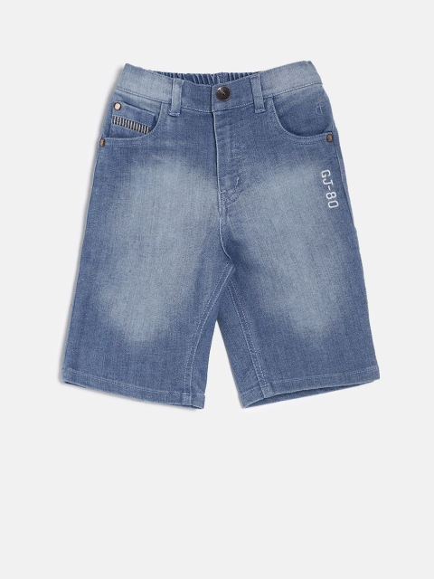 

Gini and Jony Boys Blue Solid Regular Fit Denim Shorts