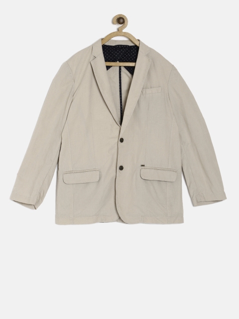 

Gini and Jony Boys Creme-Coloured Single-Breasted Casual Blazer, Cream