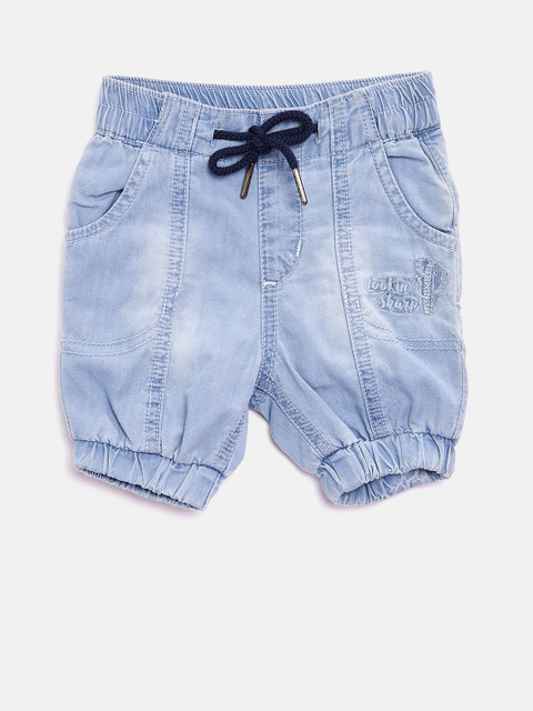 

Gini and Jony Girls Blue Washed Regular Fit Capris