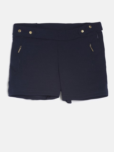 

Gini and Jony Girls Navy Blue Solid Regular Fit Regular Shorts