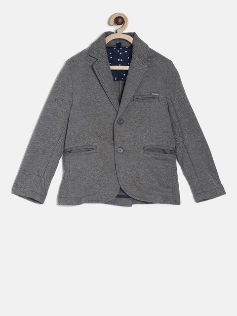 

Gini and Jony Boys Grey Single-Breasted Casual Blazer