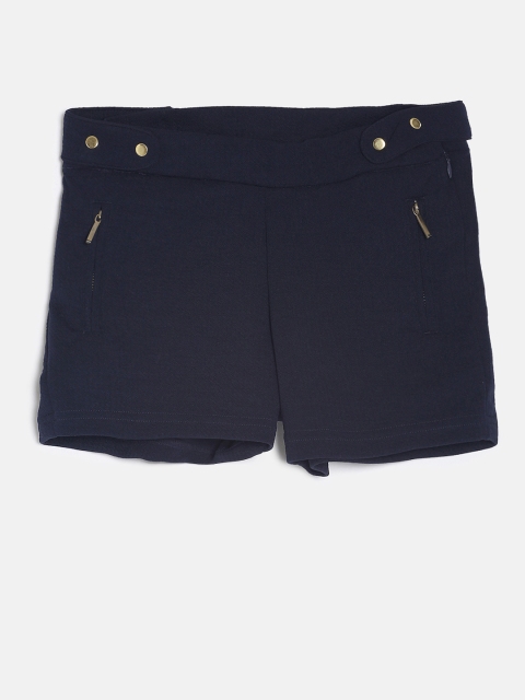 

Gini and Jony Girls Navy Blue Solid Regular Fit Shorts