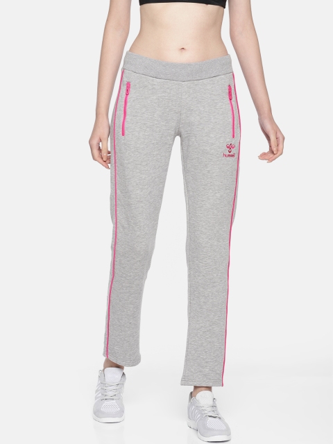 

hummel Women Grey Melange Desire Regular Fit Solid Track Pants