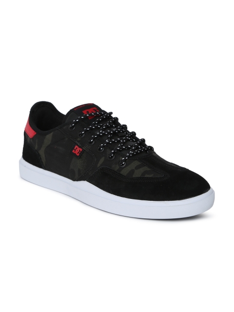 

DC Men Black Leather Sneakers