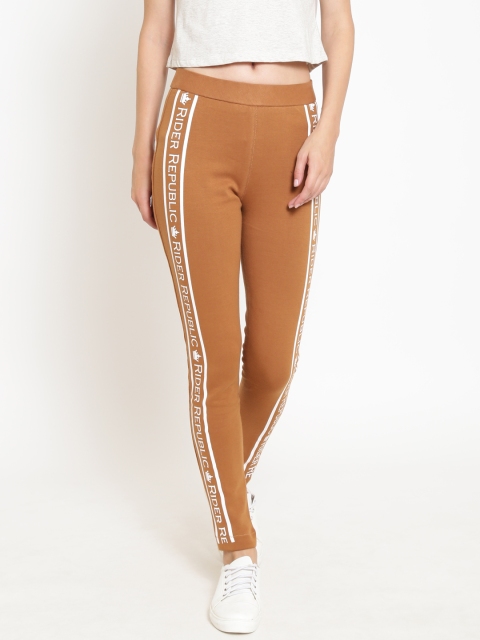 

Rider Republic Women Brown Slim Fit Solid Treggings