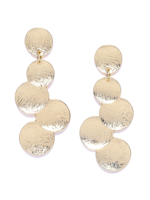 

Crunchy Fashion Gold-Toned Contemporary Drop Earrings