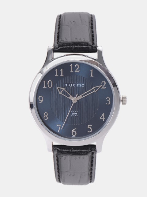 

maxima Men Navy Blue Analogue Watch O-44962LMGI