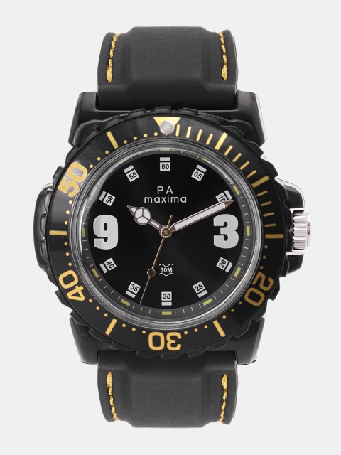

maxima Men Black Analogue Watch O-45840PPGW