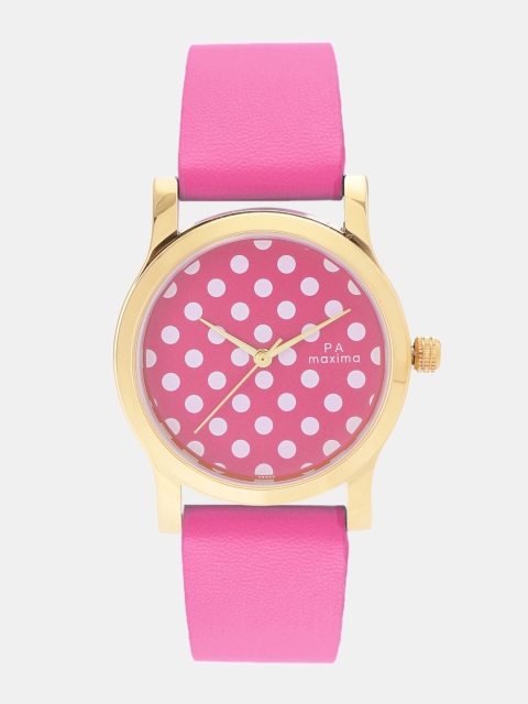 

maxima Women Pink & White Analogue Watch O-50862LMLY