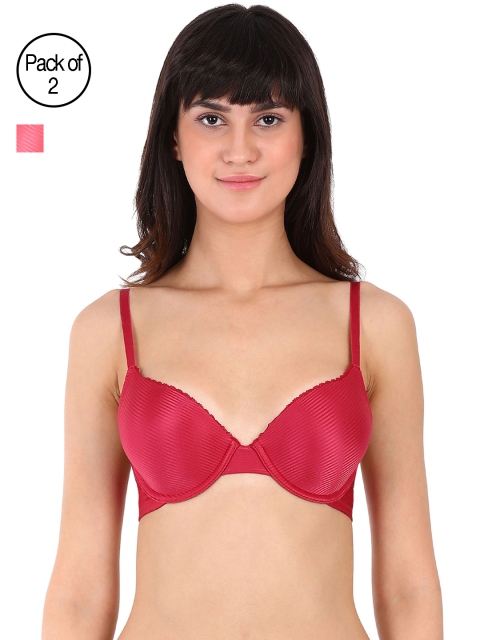 

Clovia Pack Of 2 Bra, Maroon