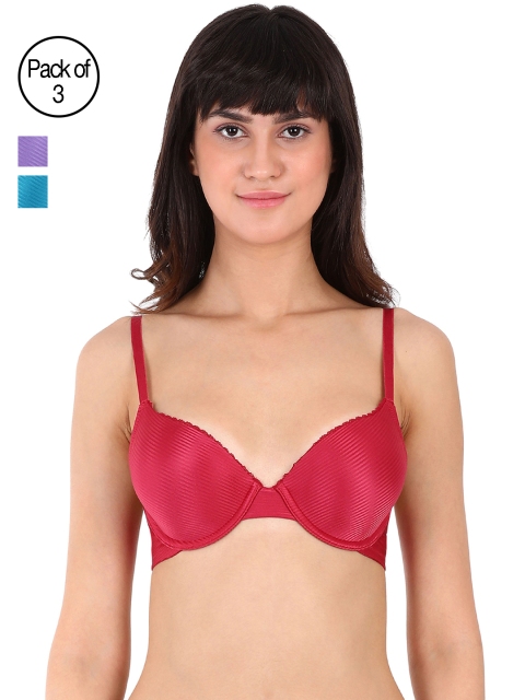 

Clovia Pack Of 3 Bra, Pink