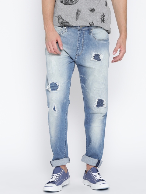 

Jack & Jones Men Blue Erik Anti Fit Stretchable Jeans