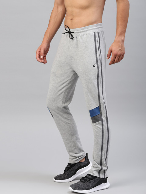 

HRX by Hrithik Roshan Men Grey Melange Solid Track Pants