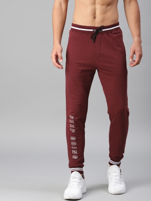 

HRX by Hrithik Roshan Men Burgundy Athleisure Joggers