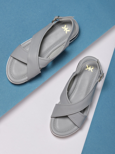 

Kook N Keech Women Grey Solid Open Toe Flats