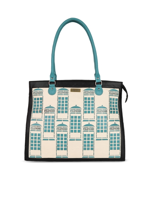 

3 Mad Chicks Black & Blue Printed Shoulder Bag