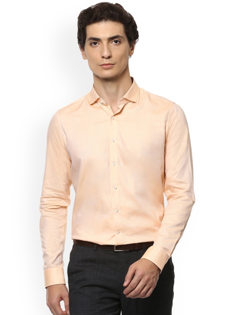 

SIMON CARTER LONDON Men Peach-Coloured Slim Fit Solid Formal Shirt