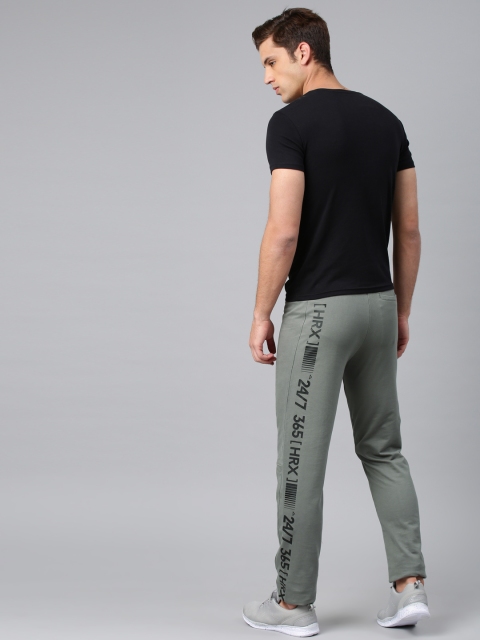 

HRX by Hrithik Roshan Men Charcoal Grey Printed Track Pants, Champagne