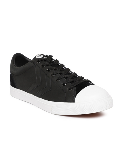 

hummel Unisex Black Baseline Court Leather Sneakers