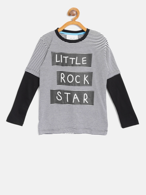 

Lazy Shark Boys Black Printed Round Neck T-shirt