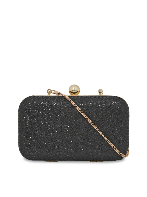 

Berrypeckers Black Textured Clutch
