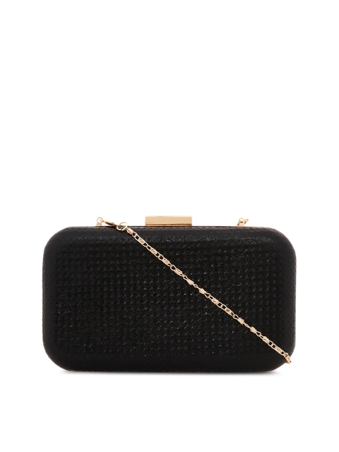 

Berrypeckers Black Textured Clutch