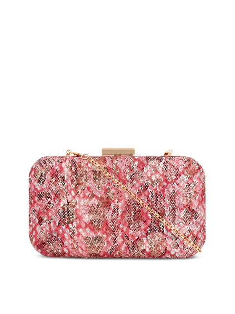 

Berrypeckers Pink & White Textured Clutch