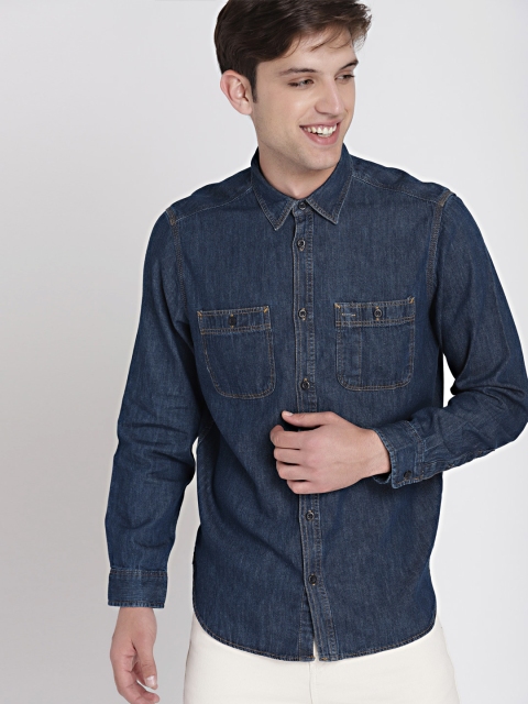 

GAP Men Blue Icon Worker Standard Fit Shirt