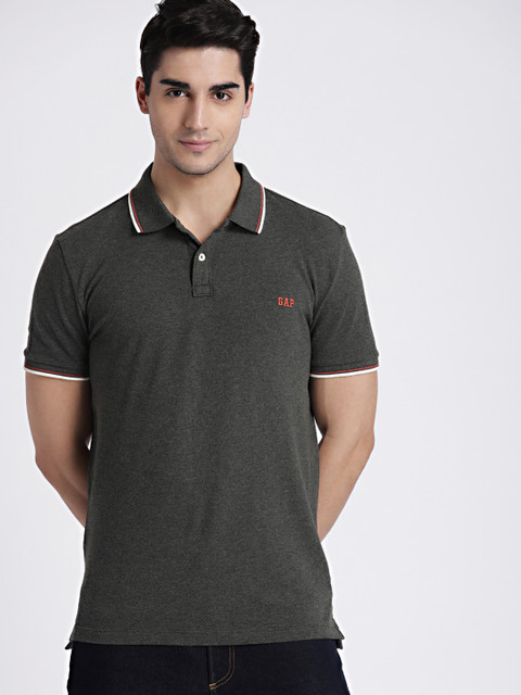 

GAP Men's Charcoal Grey Basic Polo with Logo