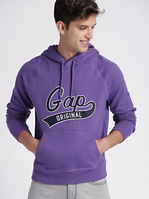 

GAP Men's Violet Logo Script Pullover Hoodie