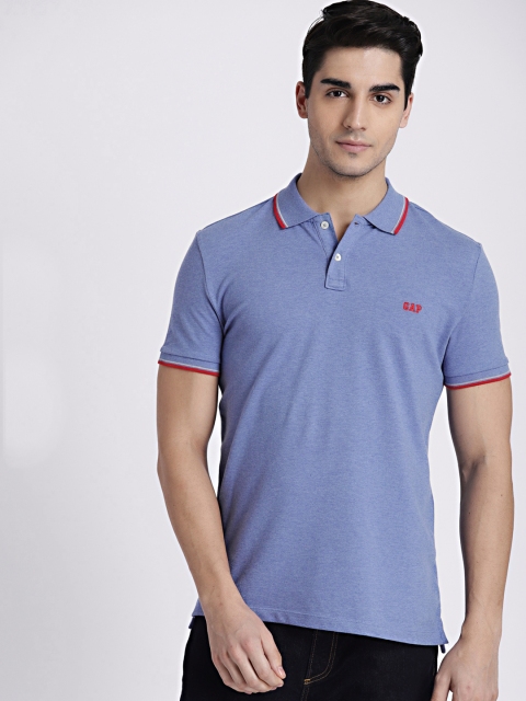 

GAP Men's Blue Short Sleeve Polo Shirt in Stretch