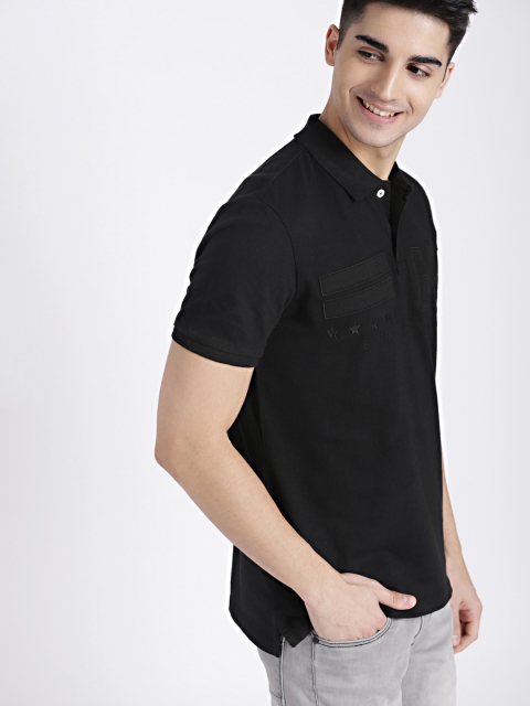 

GAP Men's Black Overdyed Polo Shirt with logo