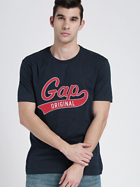 

GAP Men's Navy Blue Logo Short Sleeve Crewneck T-Shirt