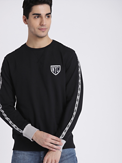 

GAP Men's Black Branded Pullover Sweatshirt