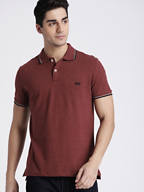 

GAP Men's Maroon Basic Polo with Logo