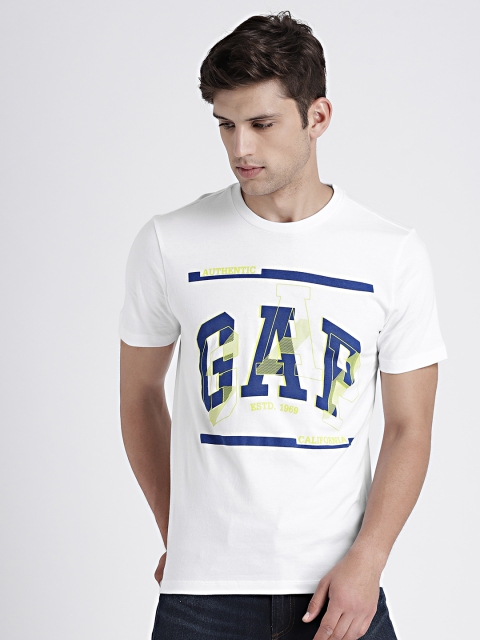 

GAP Men's White Logo Graphic Short Sleeve Crewneck T-Shirt