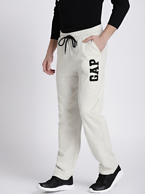 

GAP Men's Grey Melange Track Pants in Straight Fit