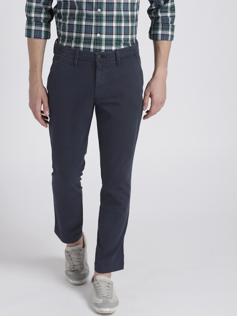 

GAP Men's Navy Blue Vintage Wash Khakis in Skinny Fit with GapFlex