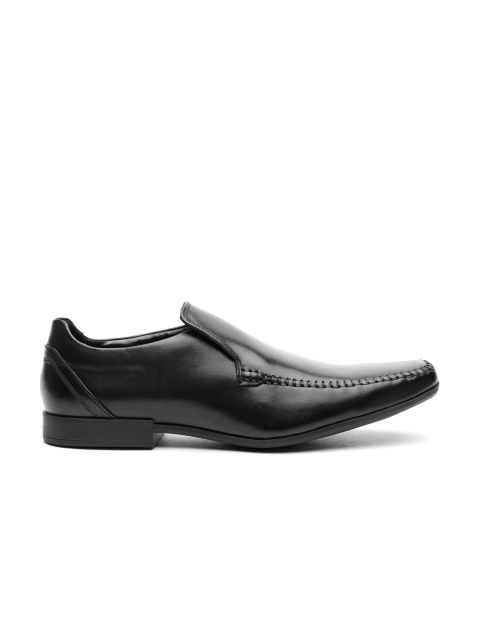 

Clarks Men Black Leather Formal Slip-Ons