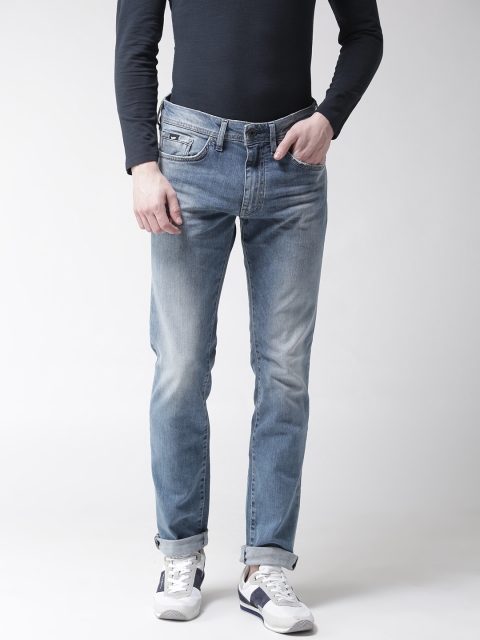 

GAS Men Blue Straight Fit Mid-Rise Clean Look Stretchable Jeans