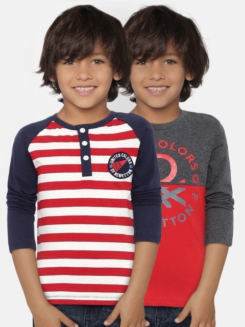 

United Colors of Benetton Boys Pack of 2 T-shirts, Red