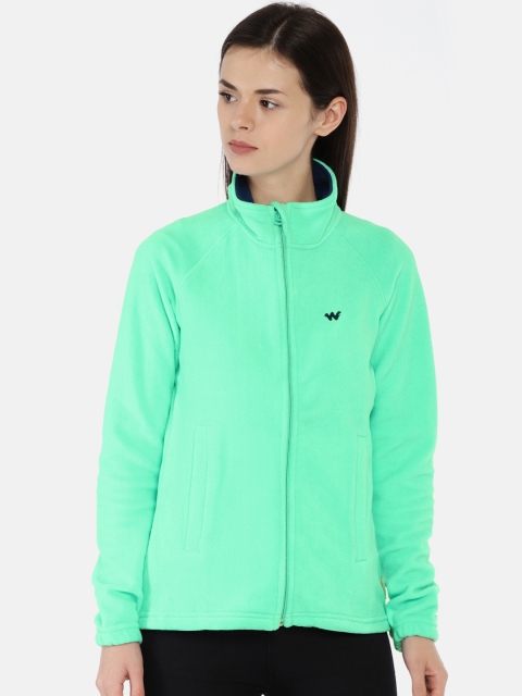 

Wildcraft Women Green Solid Fleece Fleece Sweatshirt