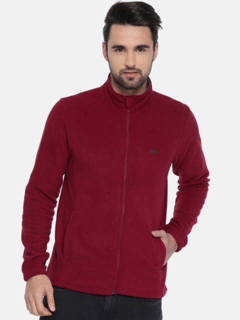 

Wildcraft Men Red Solid Fleece Sweatshirt