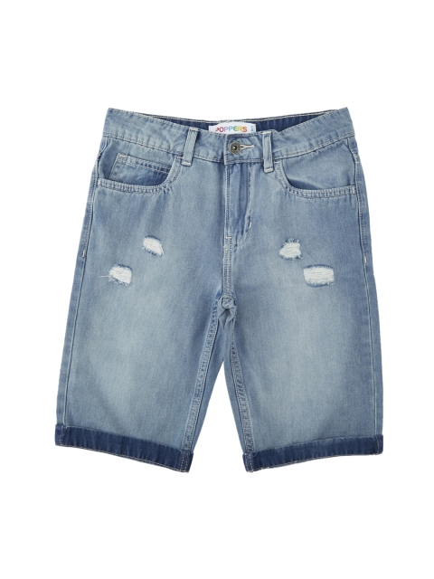 

POPPERS by Pantaloons Boys Blue Washed Regular Fit Denim Shorts