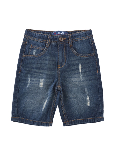 

CHALK by Pantaloons Boys Blue Solid Regular Fit Denim Shorts