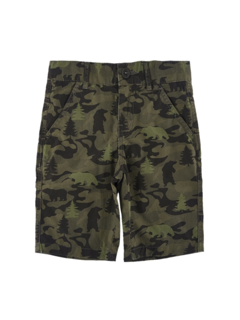 

CHALK by Pantaloons Boys Olive Green Printed Regular Fit Chino Shorts