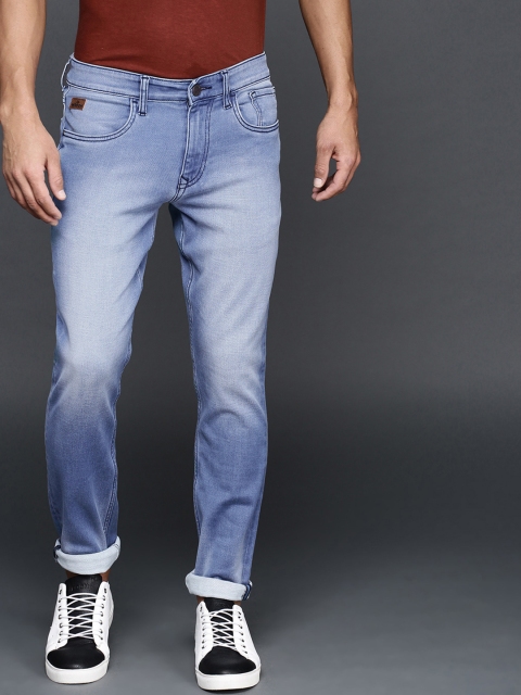

WROGN Men Blue Slim Fit Mid-Rise Clean Look Stretchable Jeans